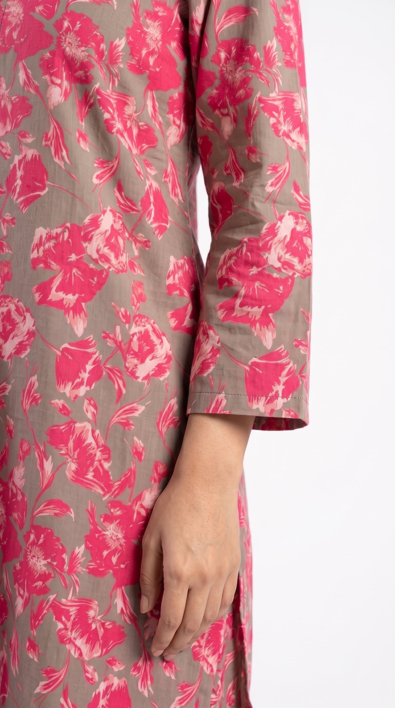 Pink Floral Printed 2 Piece Suit for Women .