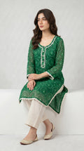 Emerald Bloom Printed Kurta Set.