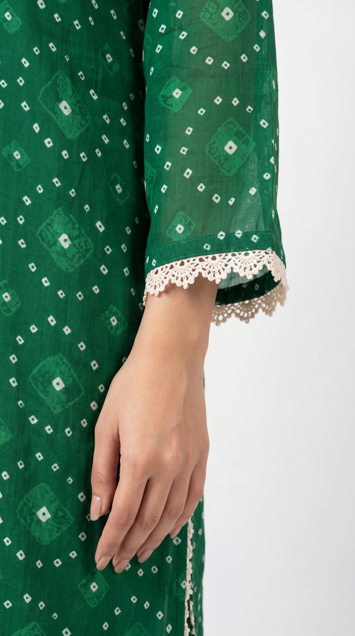 Emerald Bloom Printed Kurta Set.