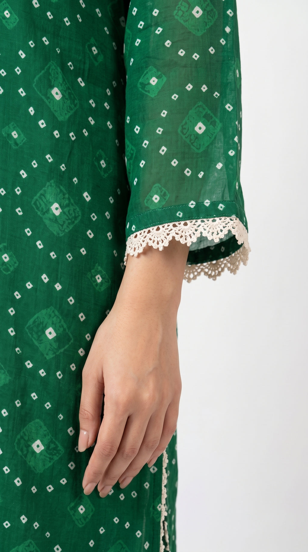 Emerald Bloom Printed Kurta Set.