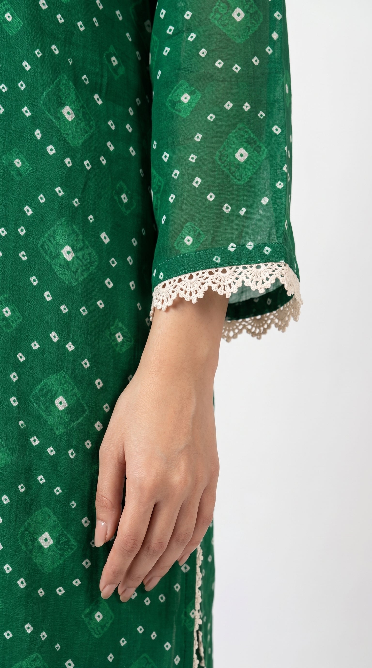 Emerald Bloom Printed Kurta Set.